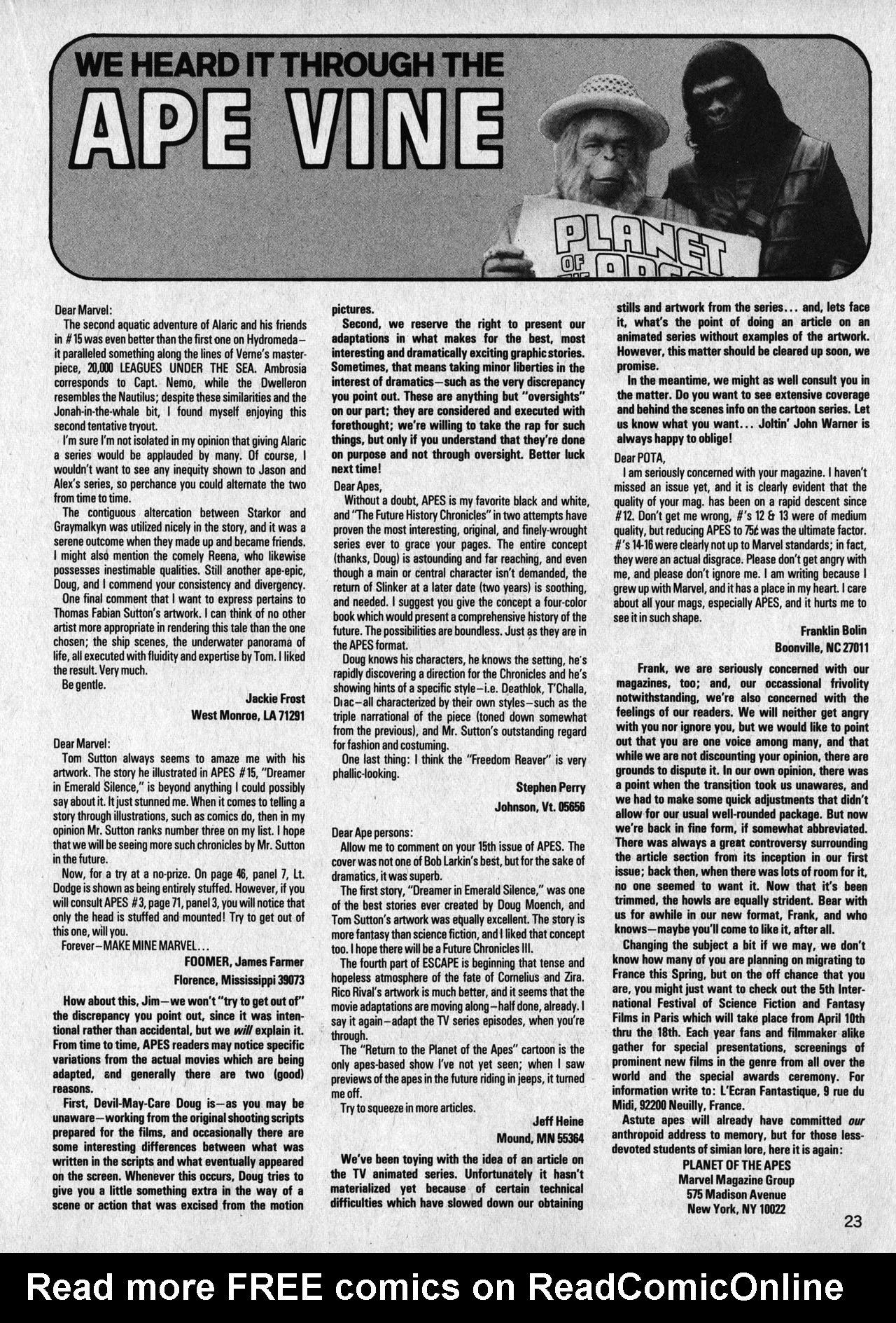 Read online Planet of the Apes comic -  Issue #19 - 23