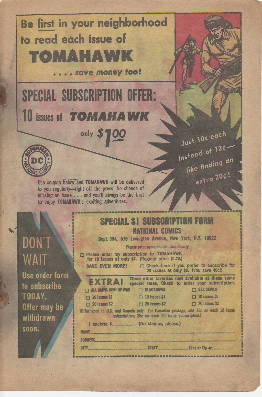 Read online Tomahawk comic -  Issue #91i - 19