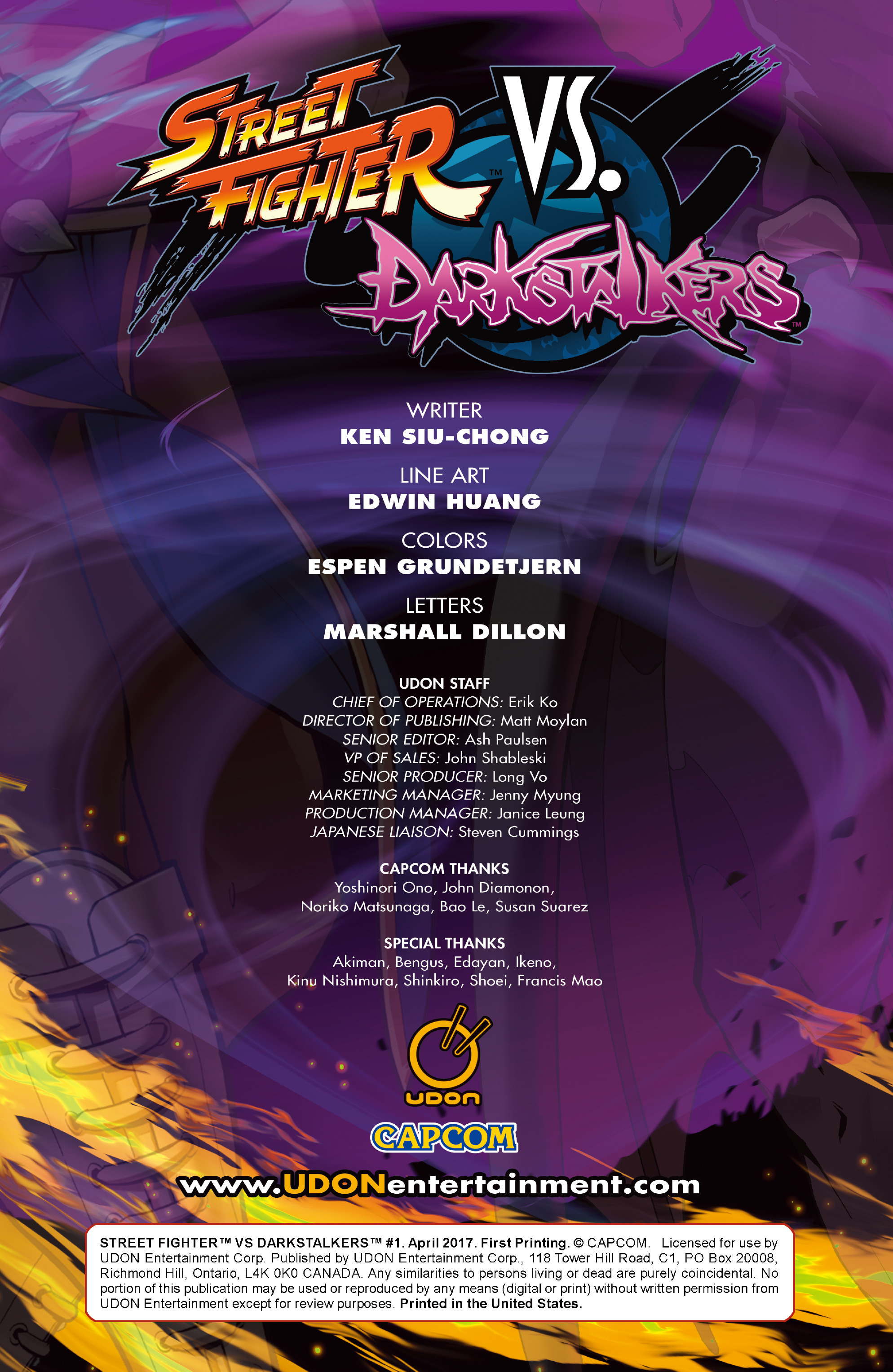 Read online Street Fighter VS Darkstalkers comic -  Issue #1 - 2