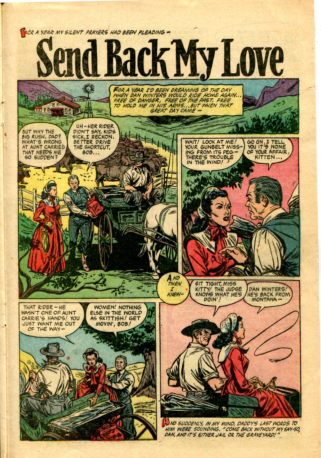 Read online Cowgirl Romances (1950) comic -  Issue #12 - 21