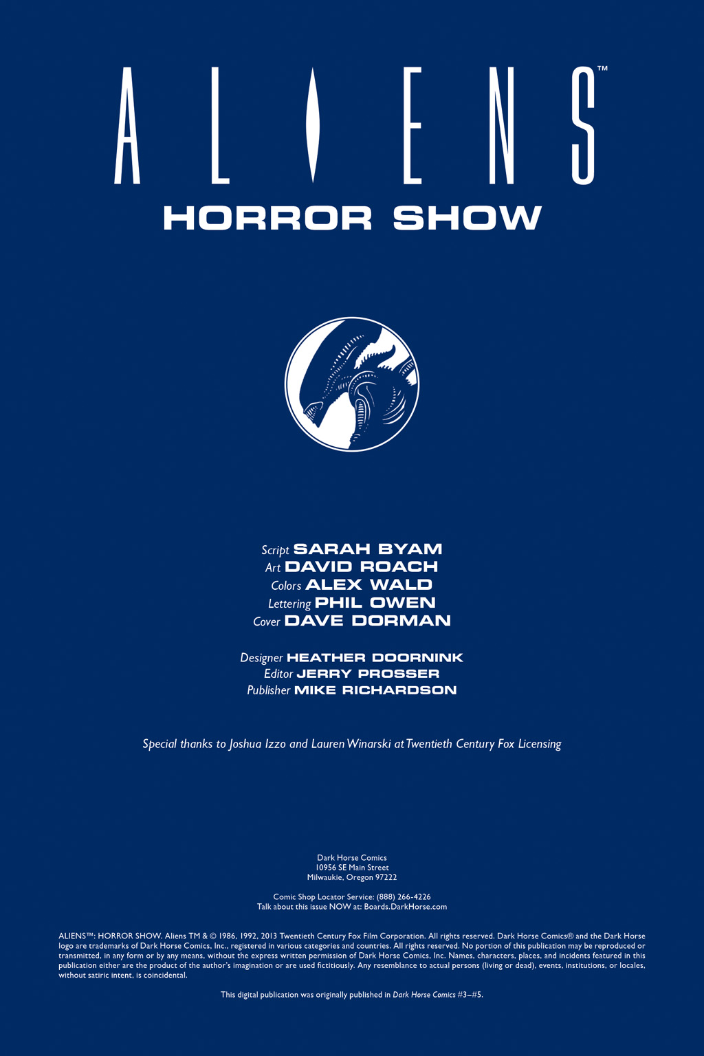 Read online Aliens: Horror Show comic -  Issue # Full - 2