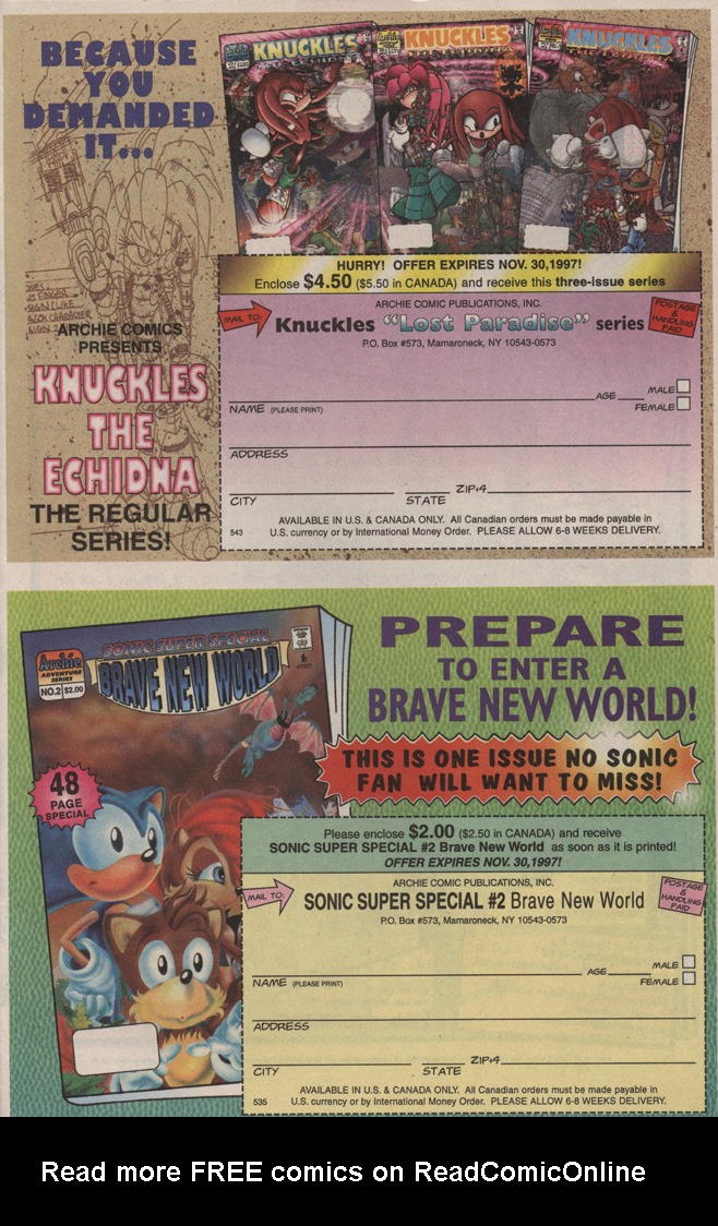 Read online Knuckles the Echidna comic -  Issue #6 - 31