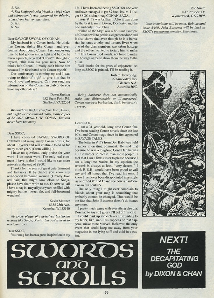 The Savage Sword Of Conan issue 182 - Page 65