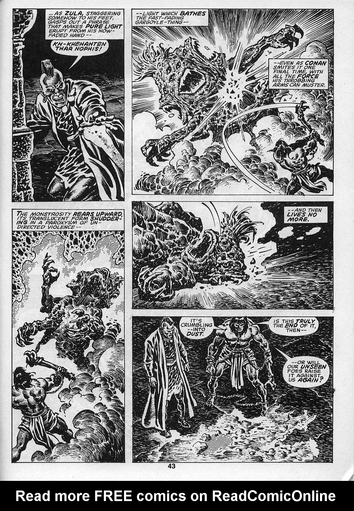 Read online The Savage Sword Of Conan comic -  Issue #205 - 45