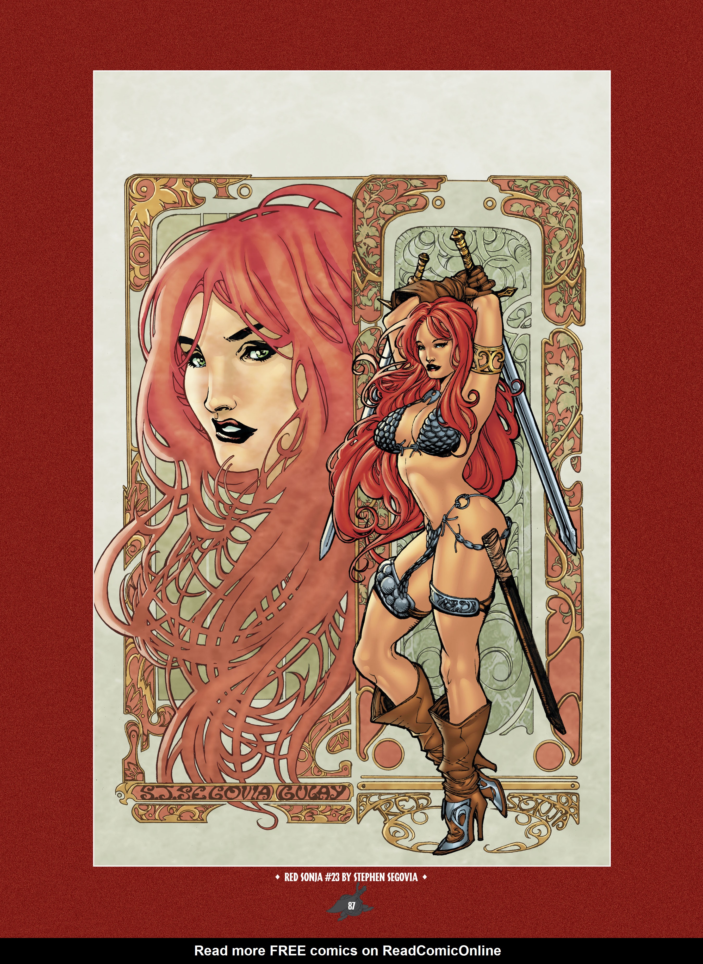 Read online The Art of Red Sonja comic -  Issue # TPB 1 (Part 1) - 86