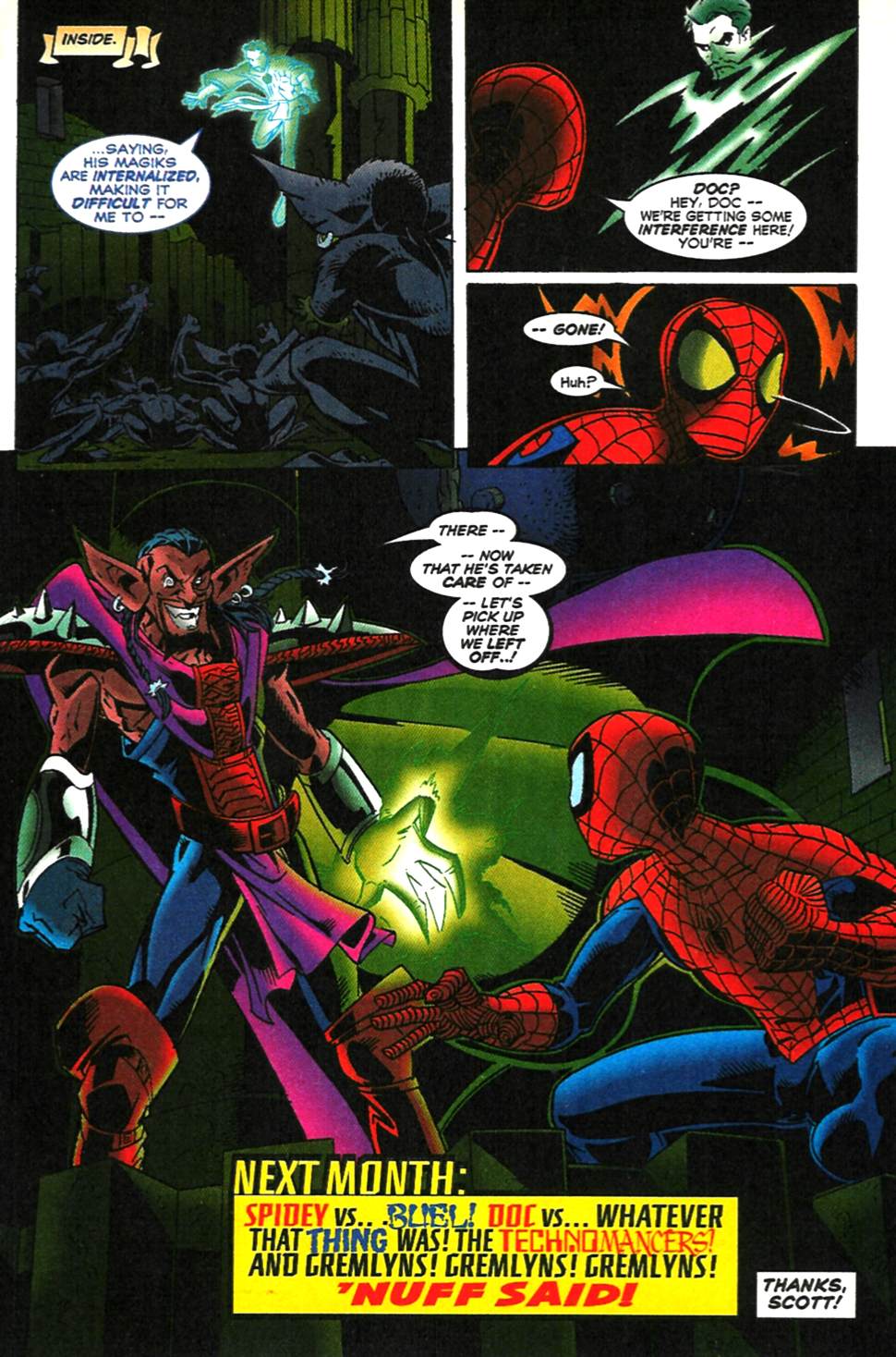 Read online The Sensational Spider-Man (1996) comic -  Issue #22 - 23