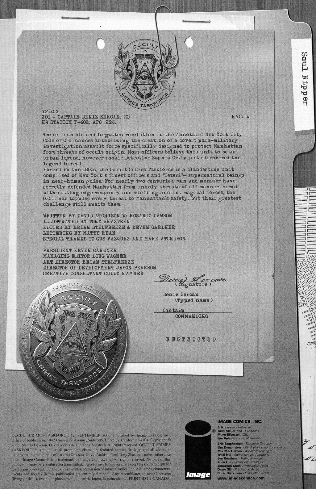 Read online O.C.T.: Occult Crimes Taskforce comic -  Issue #2 - 2