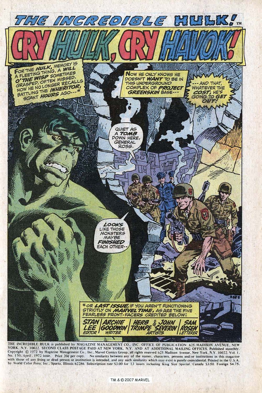 Read online The Incredible Hulk (1968) comic -  Issue #150 - 3