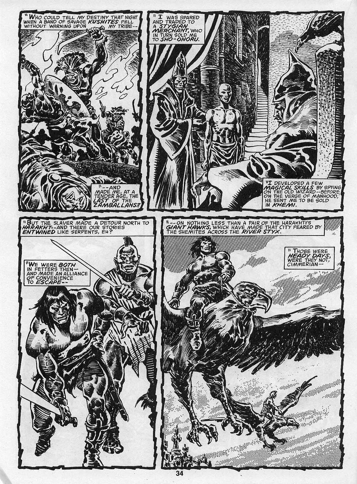 Read online The Savage Sword Of Conan comic -  Issue #205 - 36