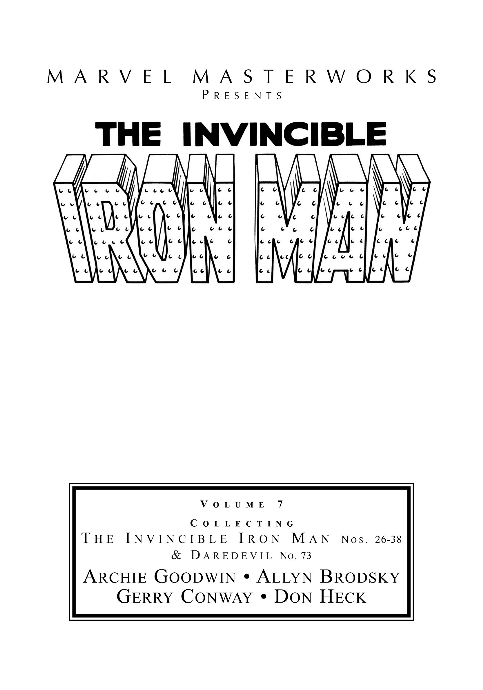 Read online Marvel Masterworks: The Invincible Iron Man comic -  Issue # TPB 7 (Part 1) - 2
