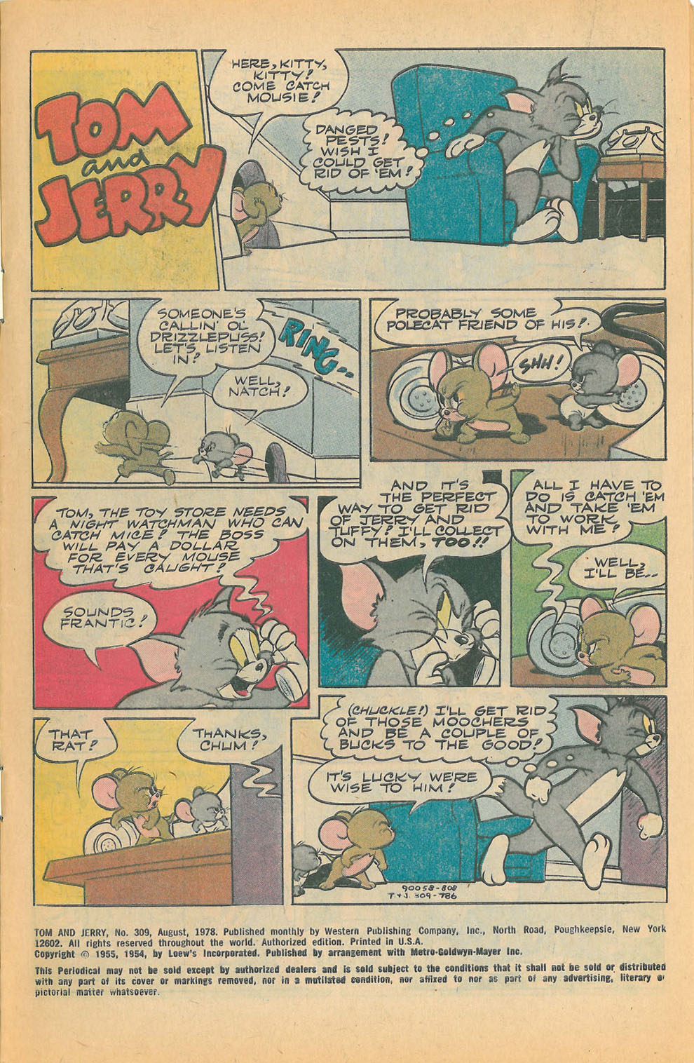 Read online Tom and Jerry comic -  Issue #309 - 3