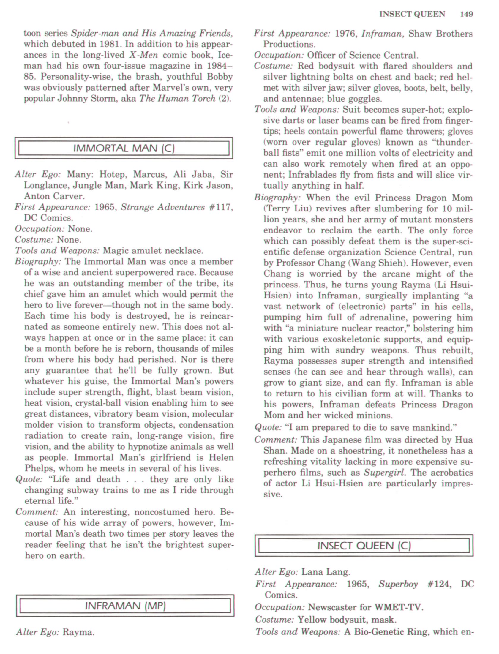 Read online The Encyclopedia of Superheroes comic -  Issue # TPB (Part 2) - 68