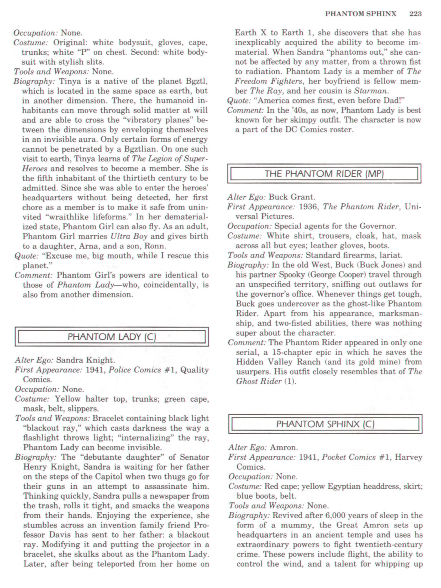 Read online The Encyclopedia of Superheroes comic -  Issue # TPB (Part 3) - 51