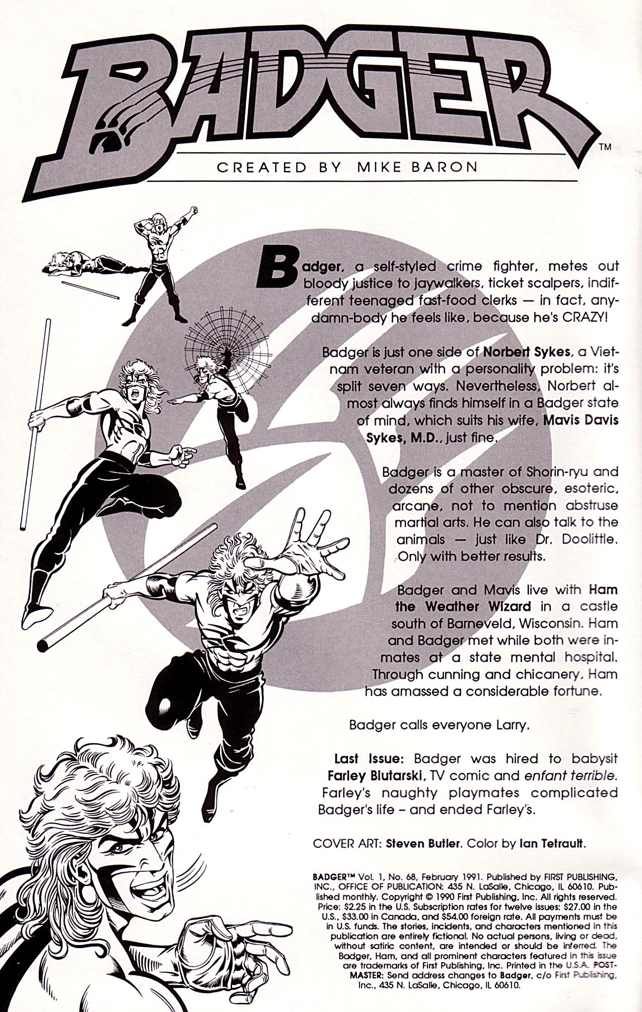 Read online The Badger comic -  Issue #68 - 2