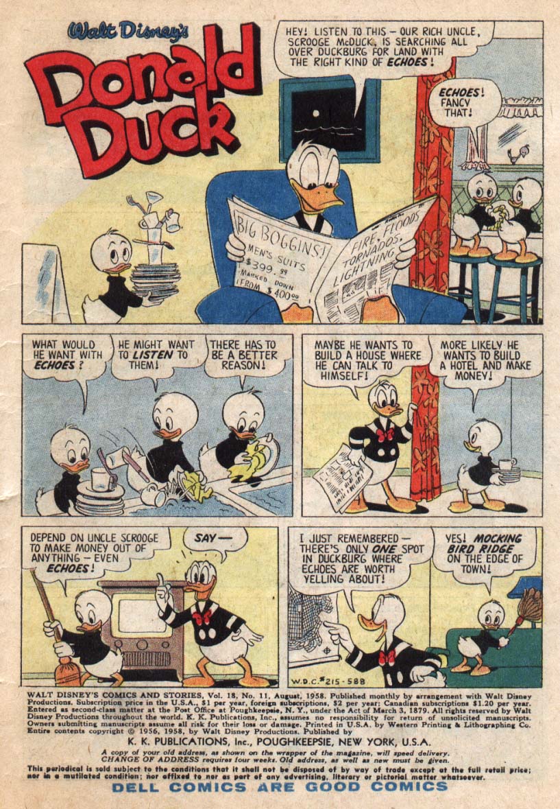 Read online Walt Disney's Comics and Stories comic -  Issue #215 - 3