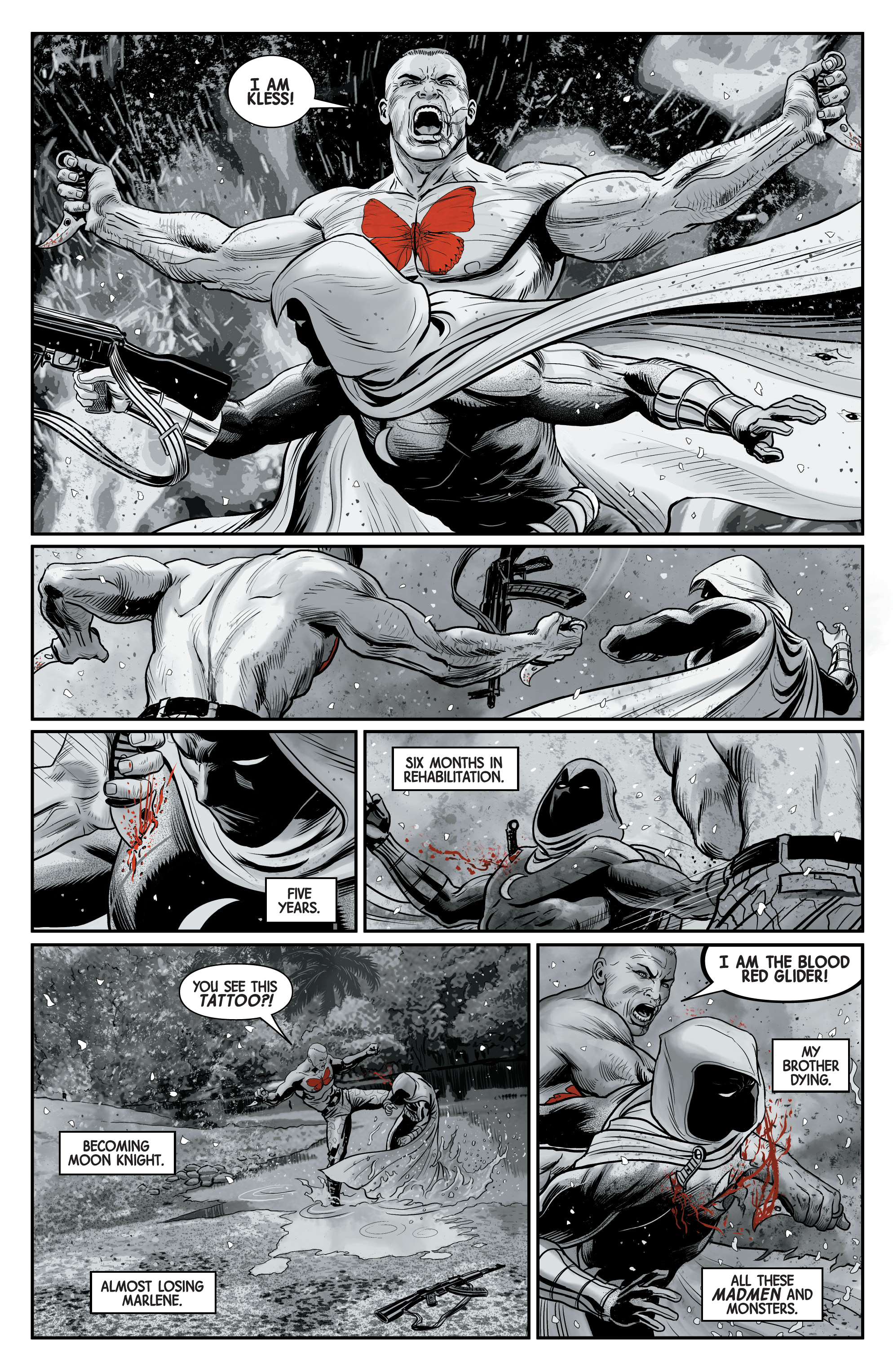 Read online Moon Knight: Black, White & Blood comic -  Issue #2 - 30