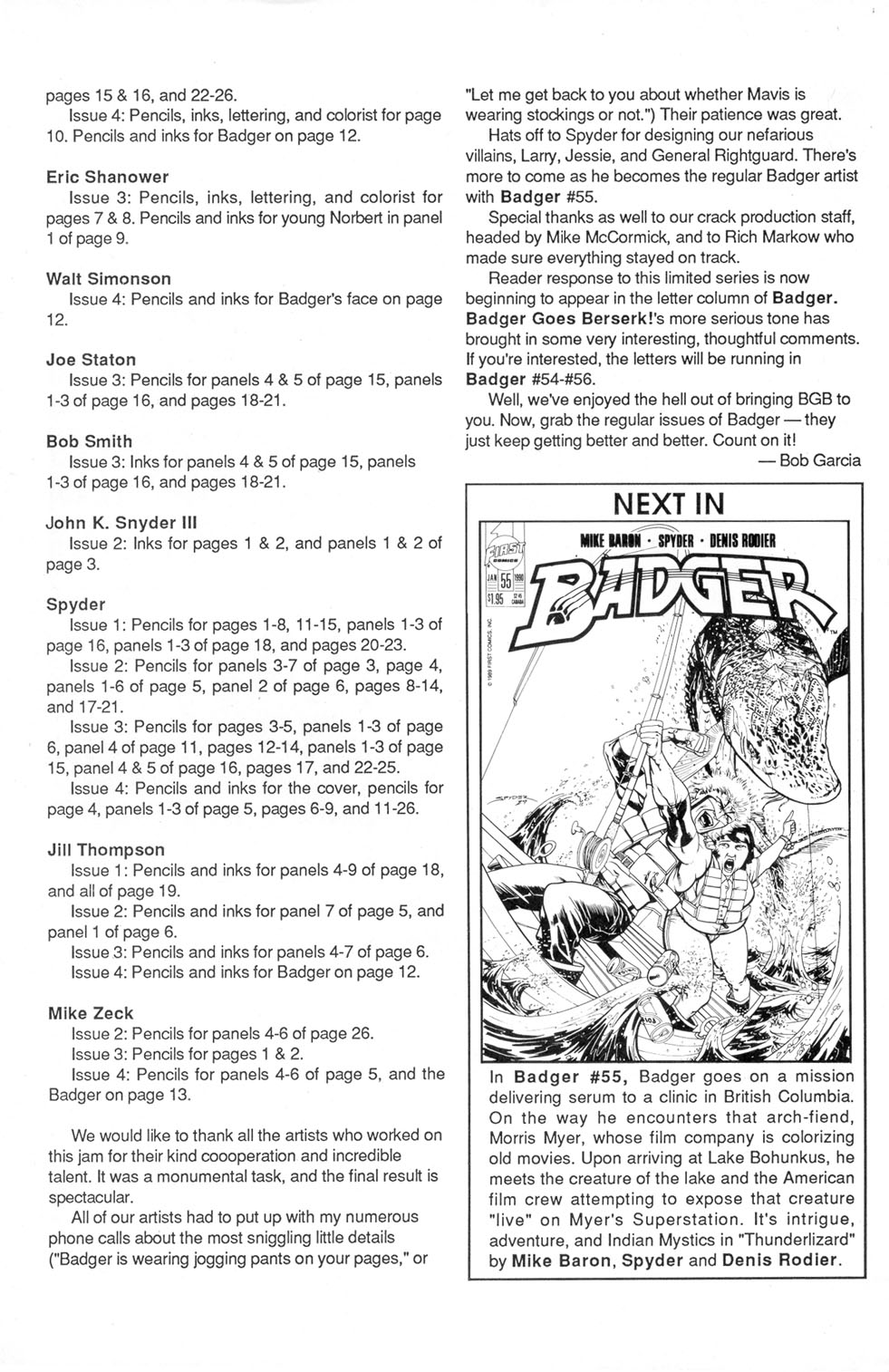 Read online Badger Goes Berserk! comic -  Issue #4 - 30