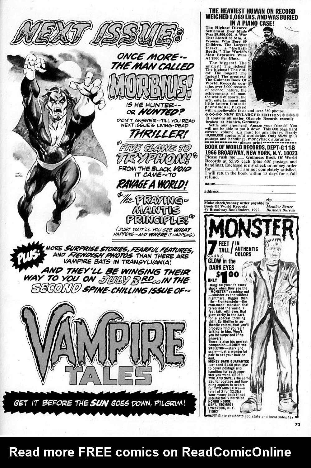 Read online Vampire Tales comic -  Issue #1 - 73