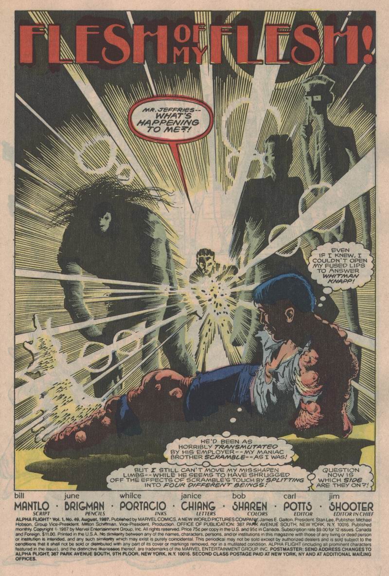 Read online Alpha Flight (1983) comic -  Issue #49 - 2
