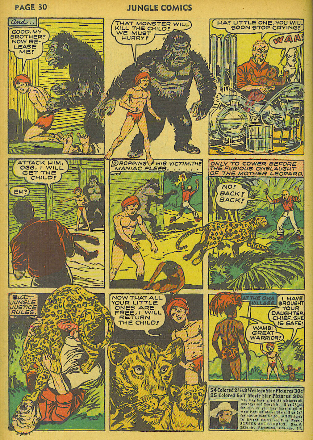 Read online Jungle Comics comic -  Issue #30 - 34