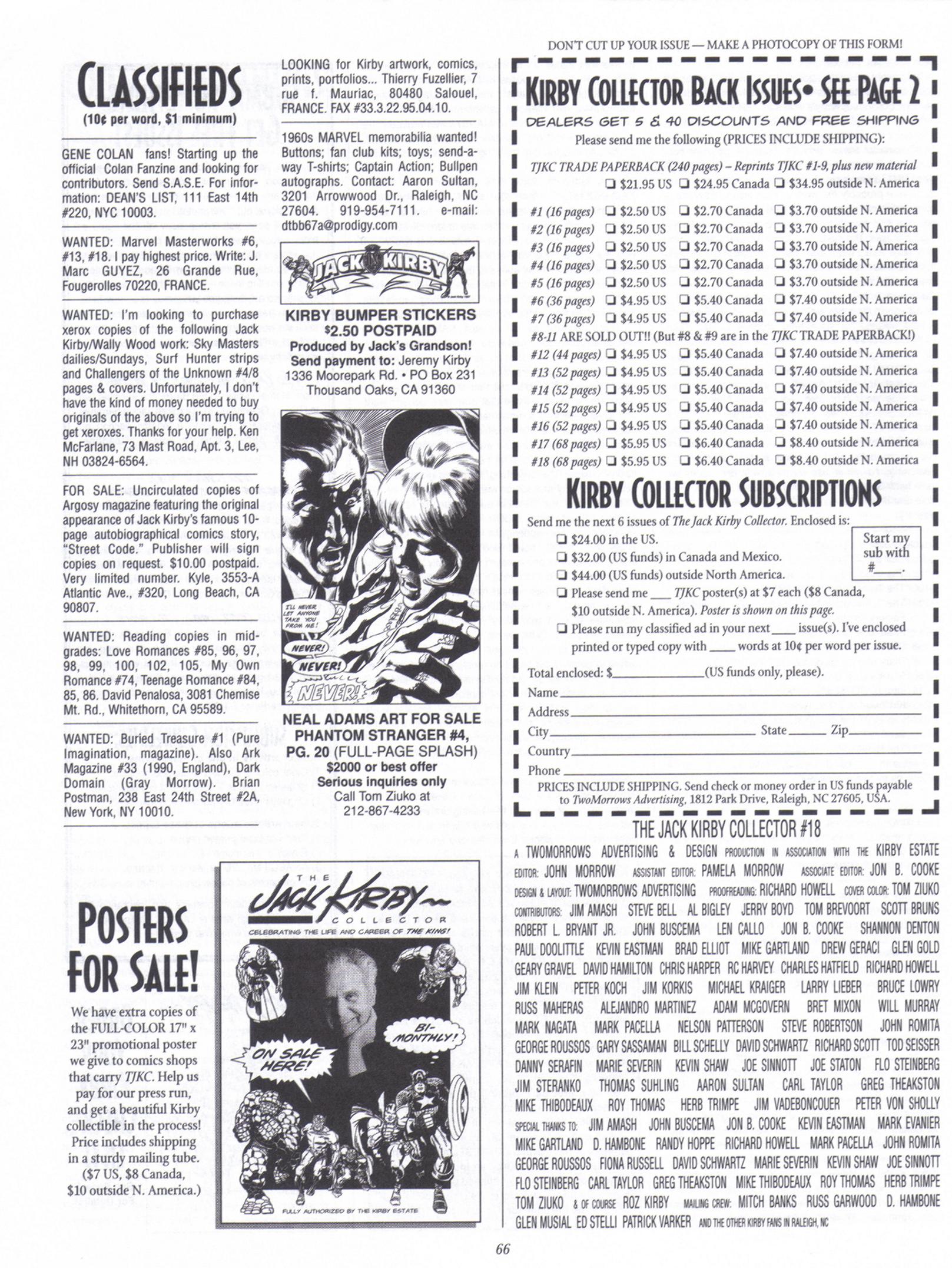 Read online The Jack Kirby Collector comic -  Issue #18 - 65
