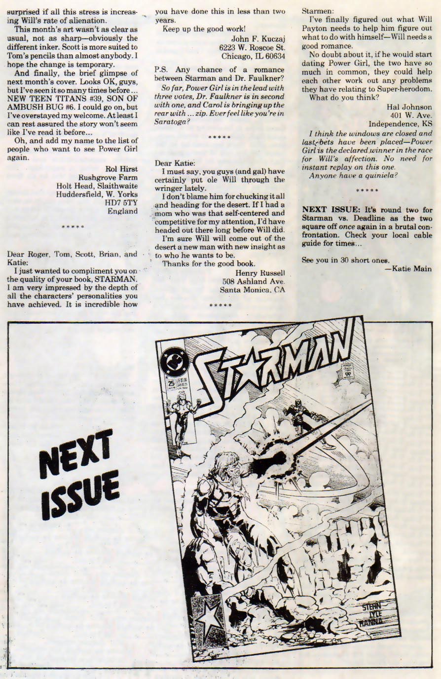 Read online Starman (1988) comic -  Issue #24 - 24