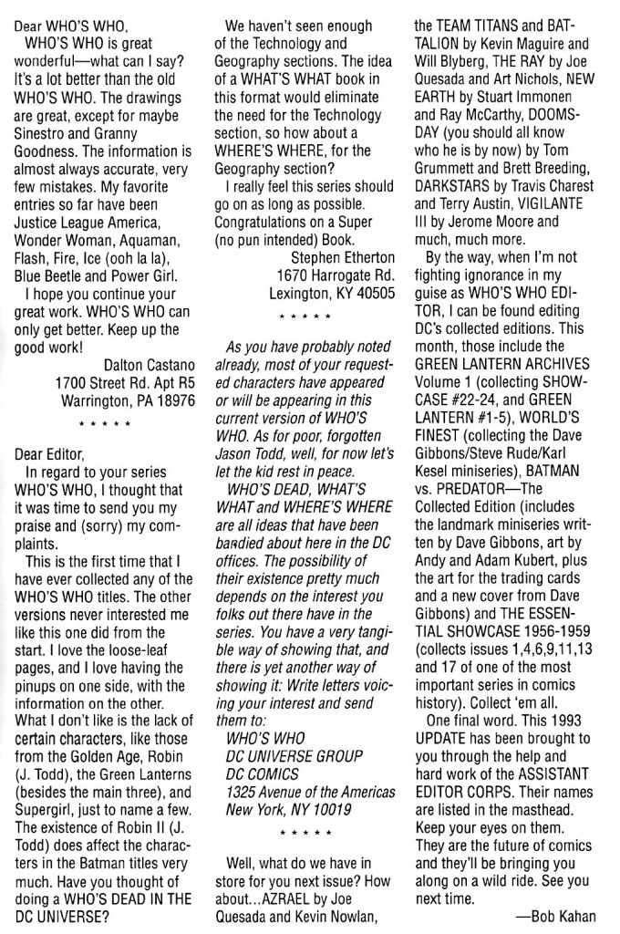 Read online Who's Who In The DC Universe Update 1993 comic -  Issue #1 - 51