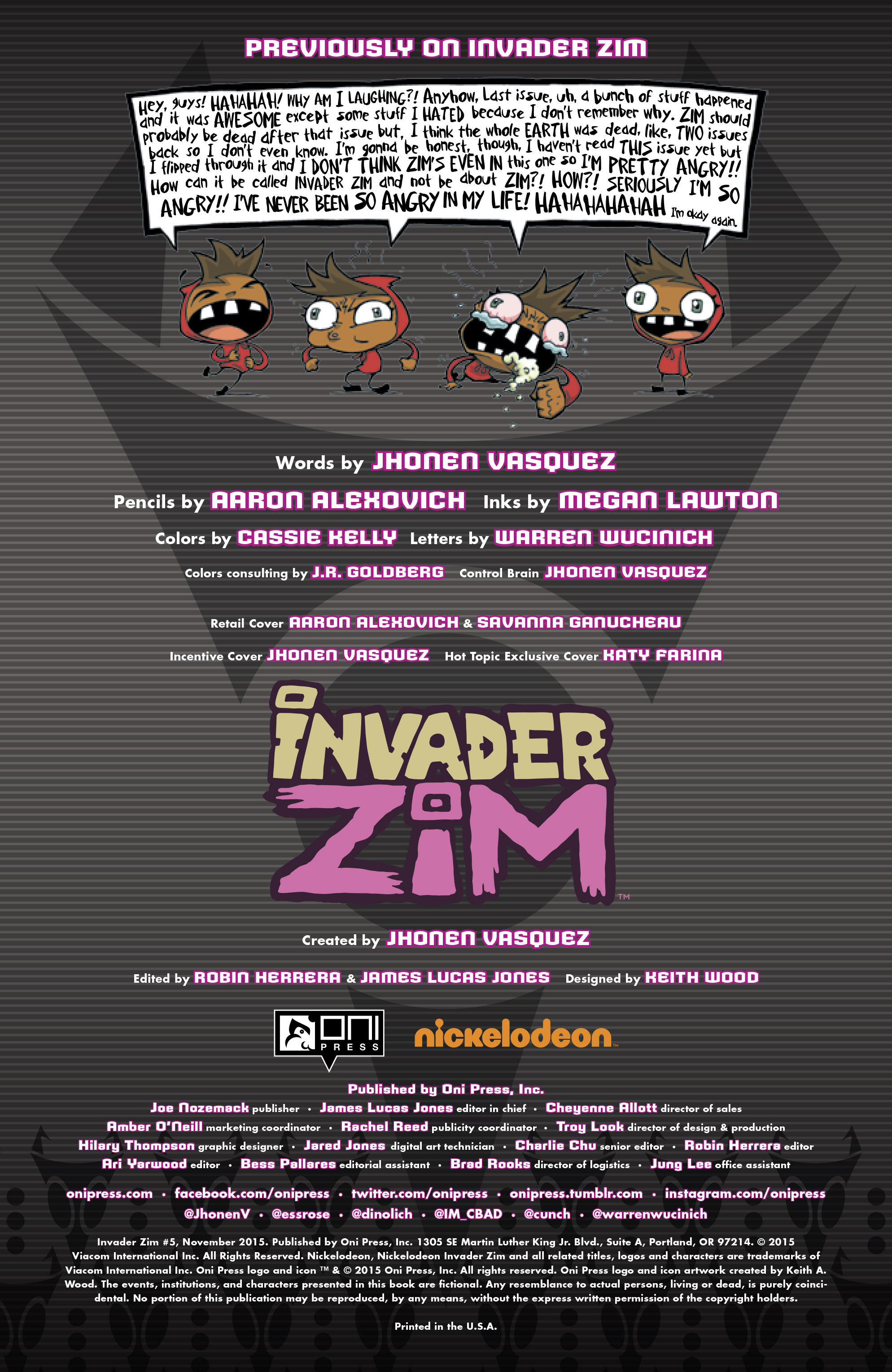 Read online Invader Zim comic -  Issue #5 - 2
