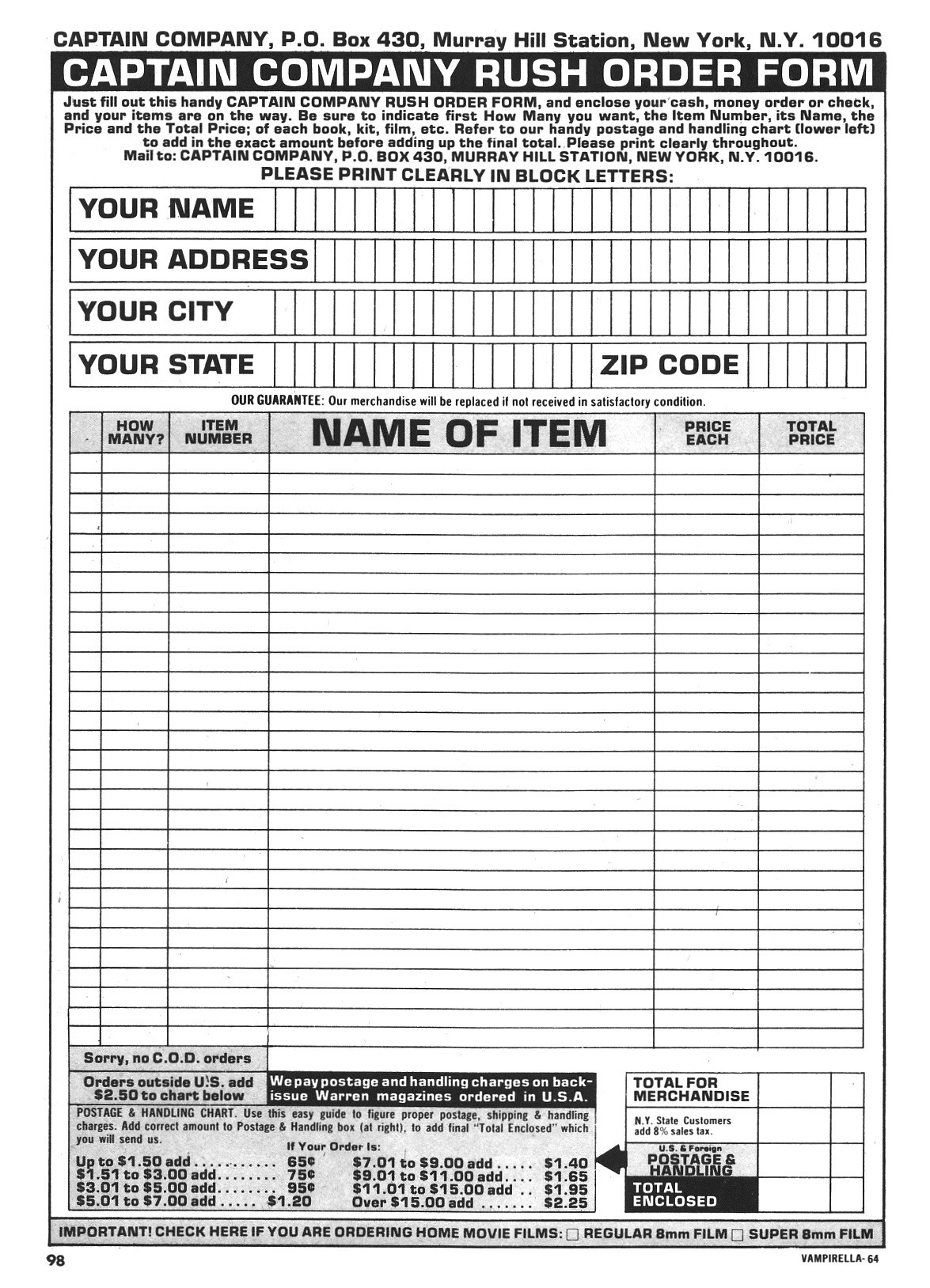 Read online Vampirella (1969) comic -  Issue #64 - 98