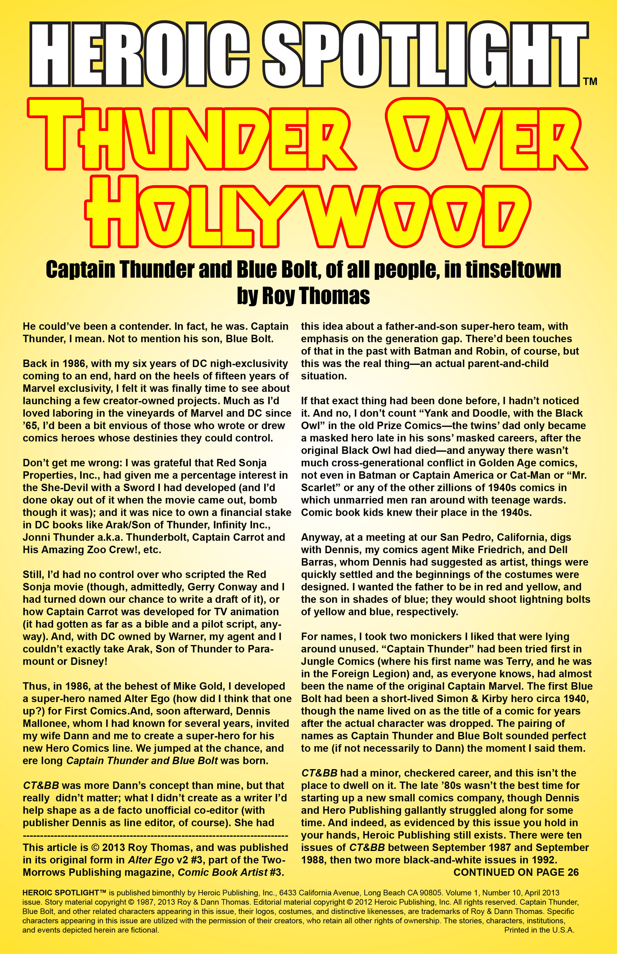 Read online Heroic Spotlight comic -  Issue #10 - 2