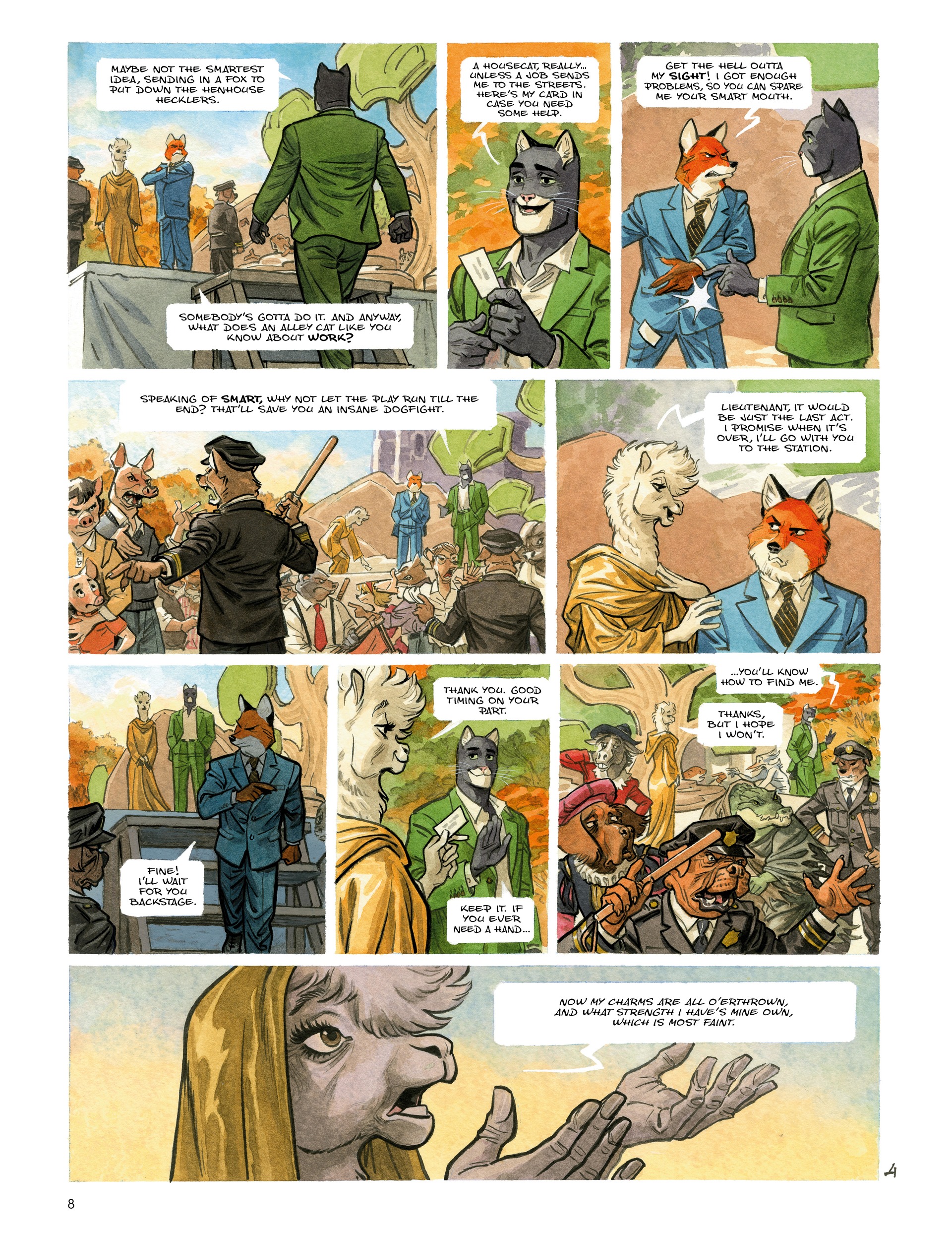Read online Blacksad: They All Fall Down · Part One comic -  Issue # TPB - 10
