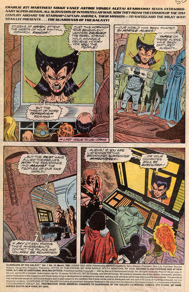 Read online Guardians of the Galaxy (1990) comic -  Issue #10 - 2