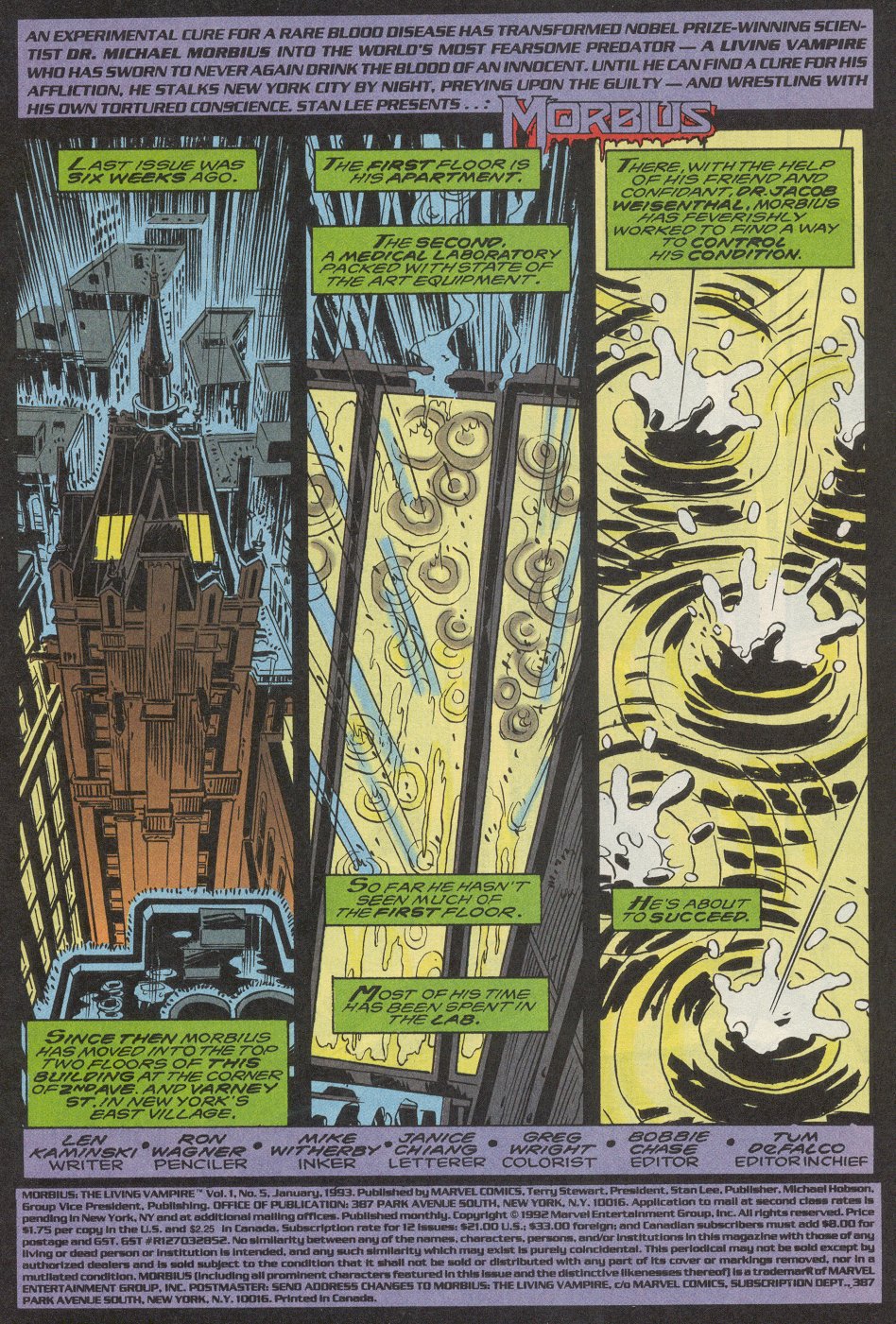 Read online Morbius: The Living Vampire (1992) comic -  Issue #5 - 2
