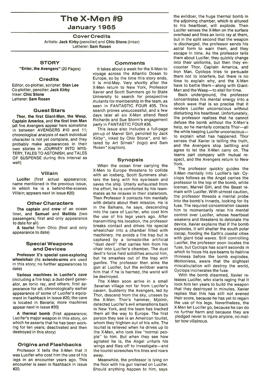 Read online The Official Marvel Index To The X-Men comic -  Issue #1 - 20