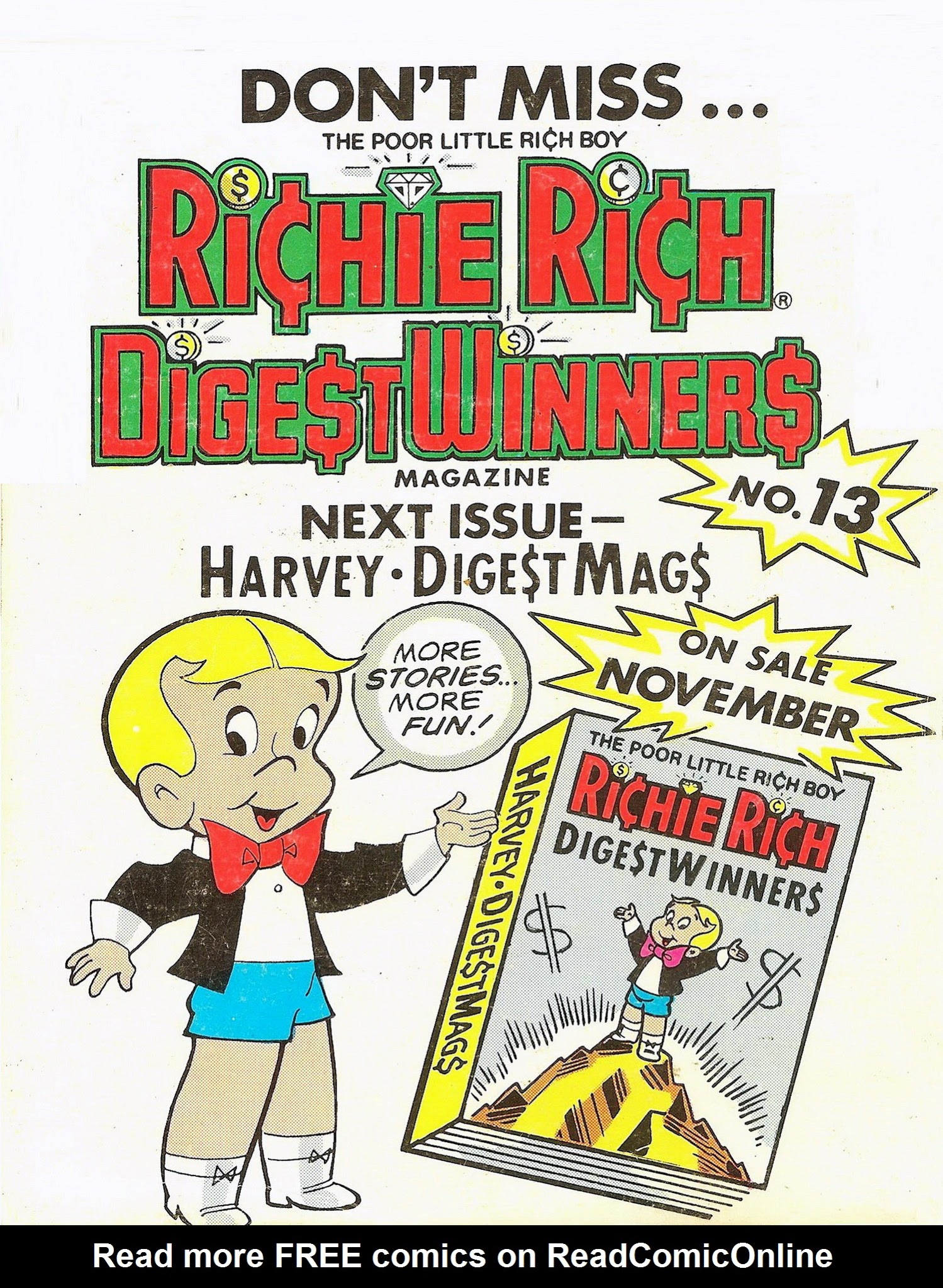 Read online Richie Rich Digest Stories comic -  Issue #13 - 100