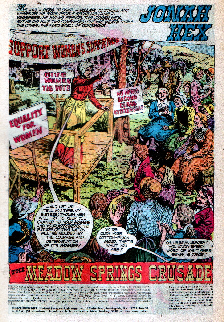 Read online Weird Western Tales (1972) comic -  Issue #27 - 2