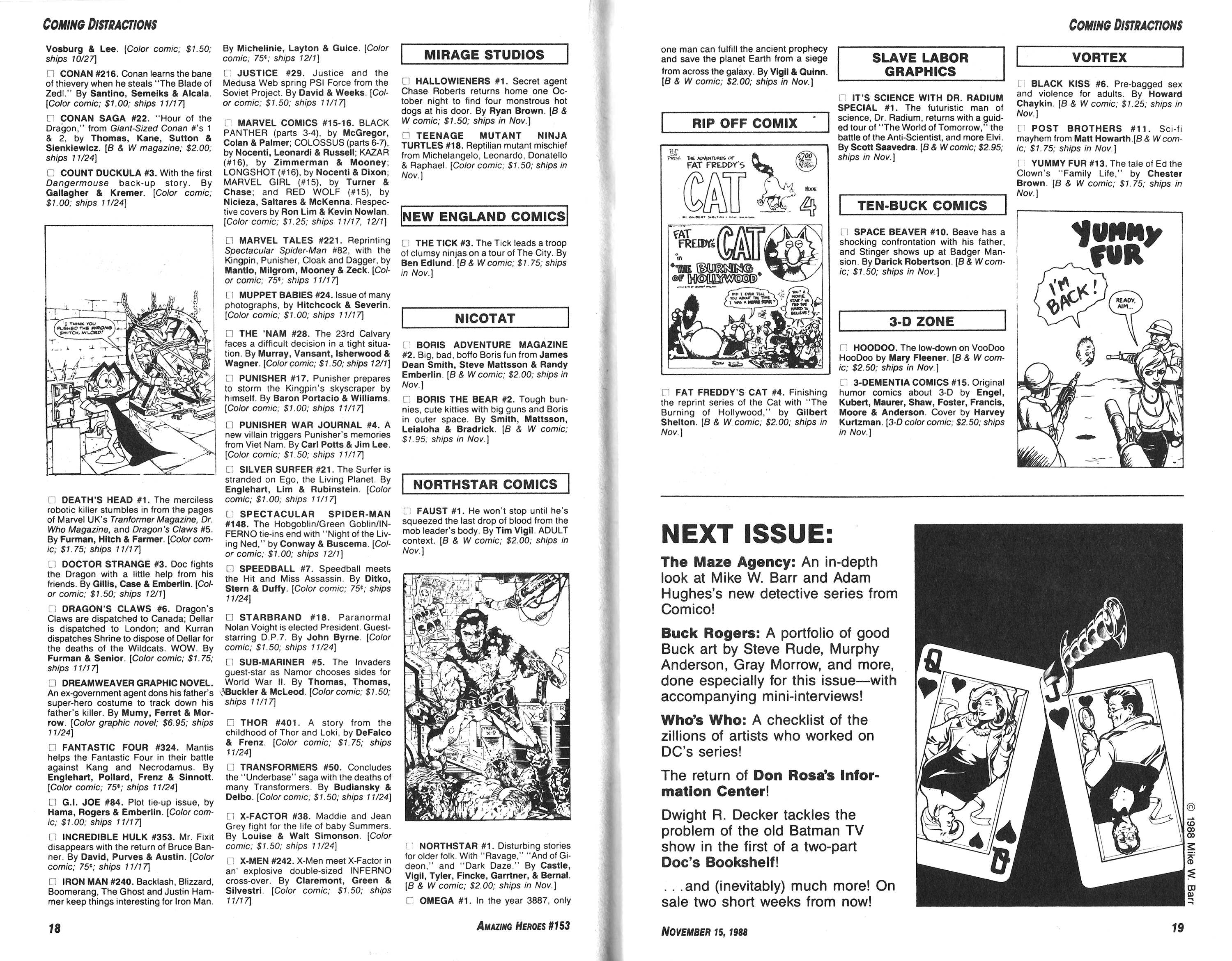 Read online Amazing Heroes comic -  Issue #153 - 10