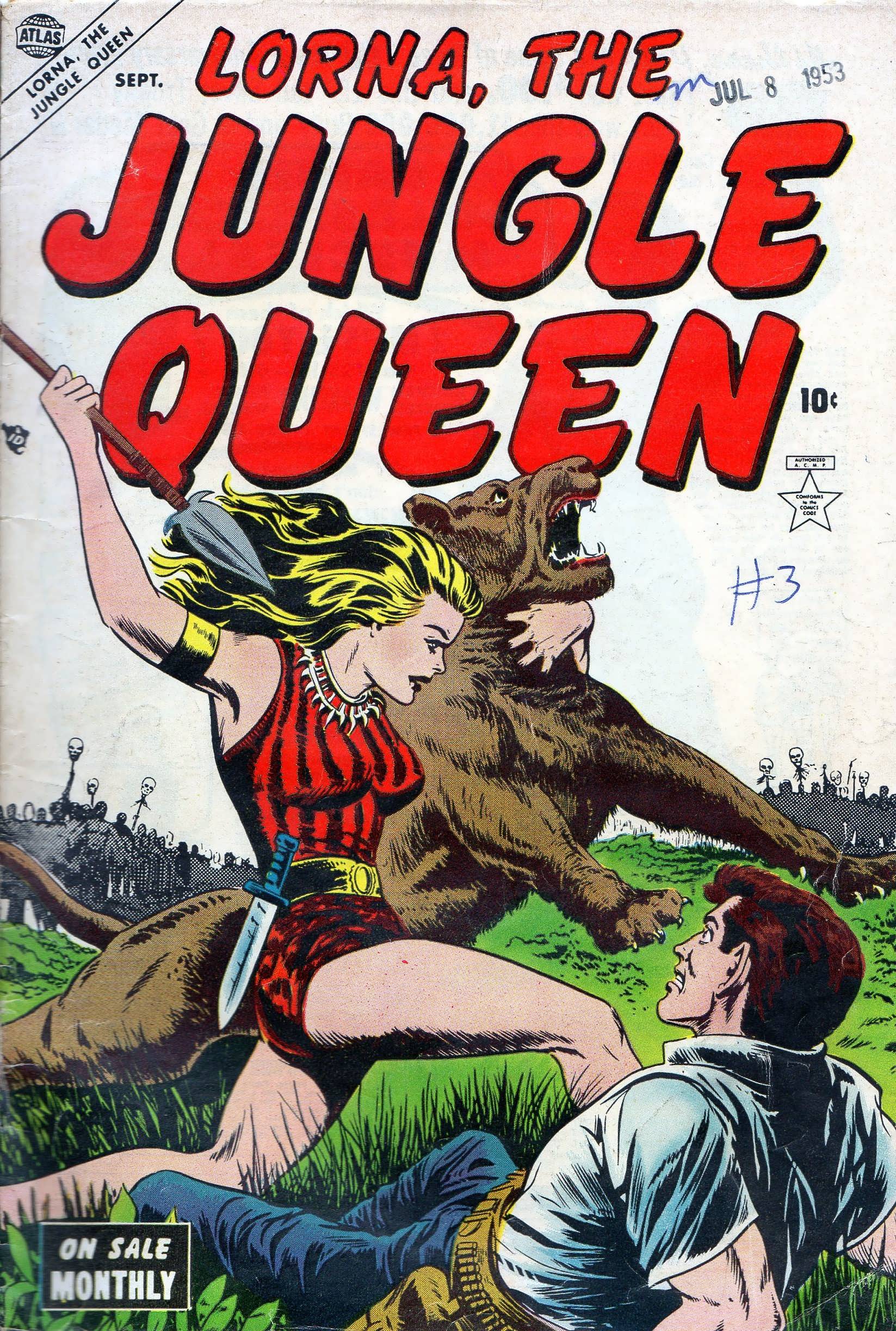 Read online Lorna, The Jungle Queen comic -  Issue #3 - 1