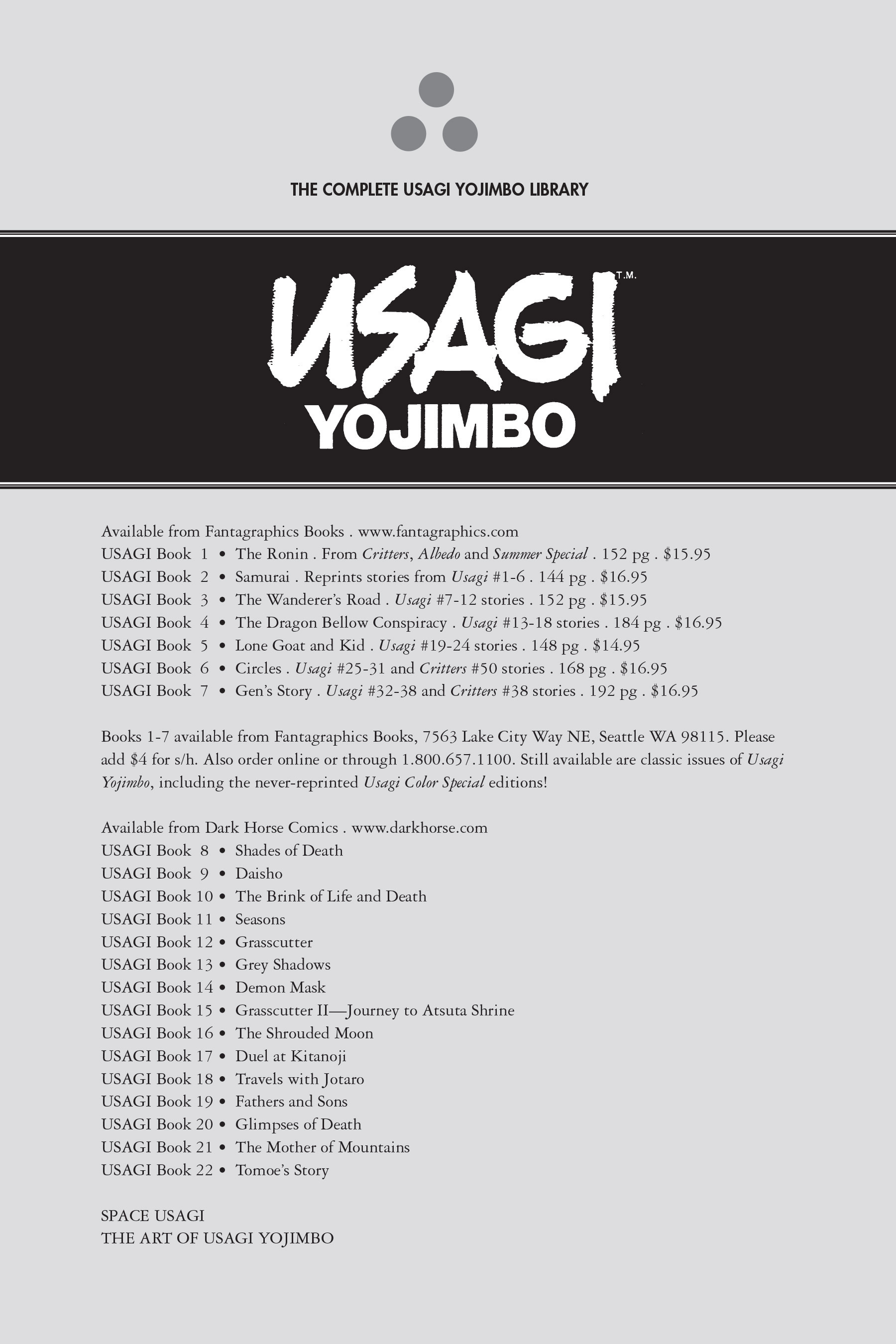 Read online Usagi Yojimbo (1987) comic -  Issue # _TPB 5 - 141