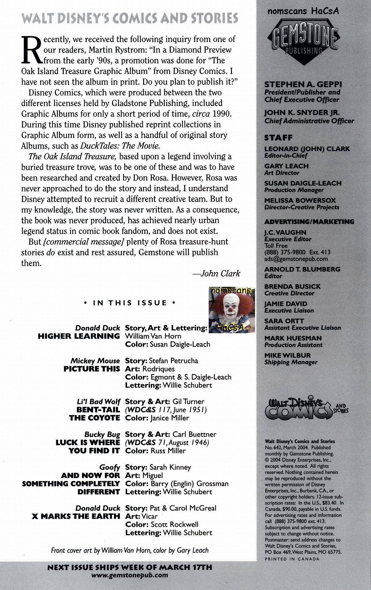 Read online Walt Disney's Comics and Stories comic -  Issue #642 - 2