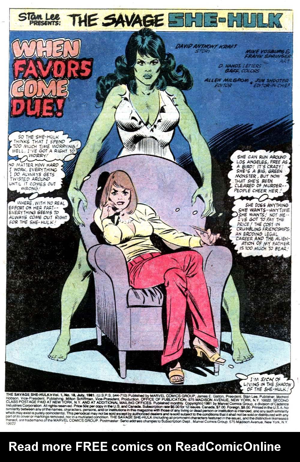 Read online The Savage She-Hulk comic -  Issue #18 - 2