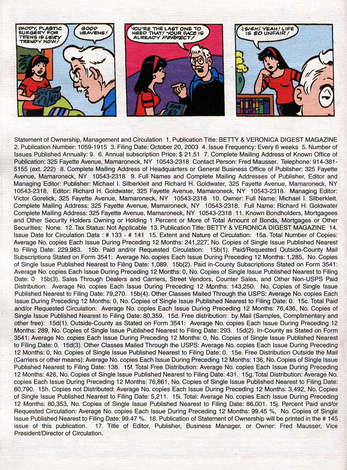 Read online Betty and Veronica Digest Magazine comic -  Issue #145 - 26