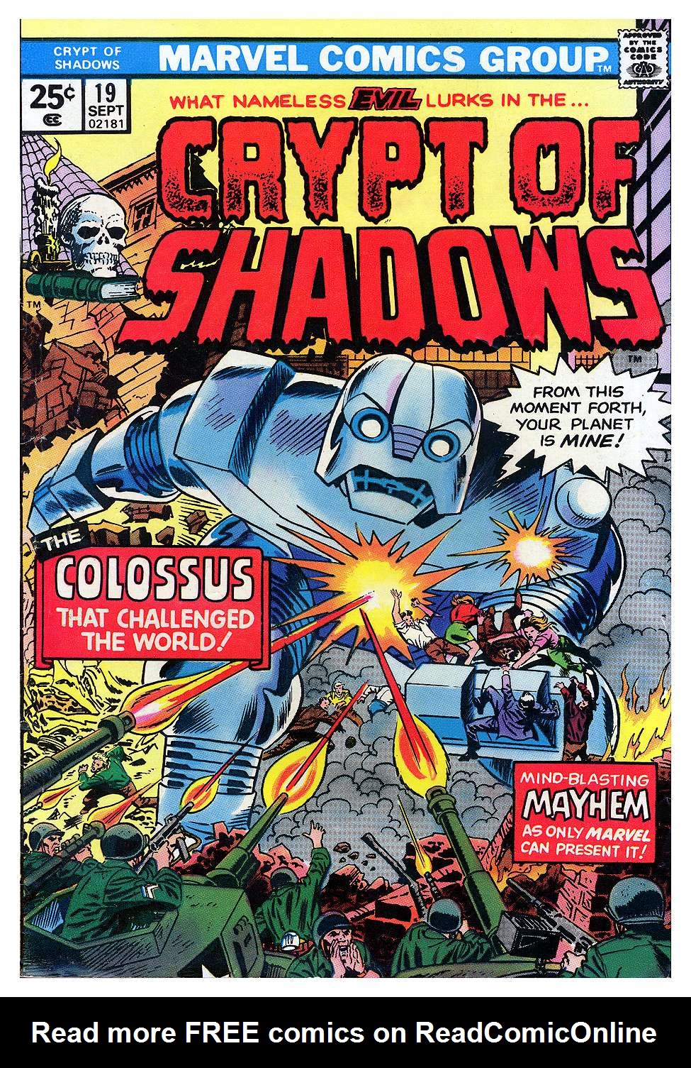 Read online Crypt of Shadows comic -  Issue #19 - 1