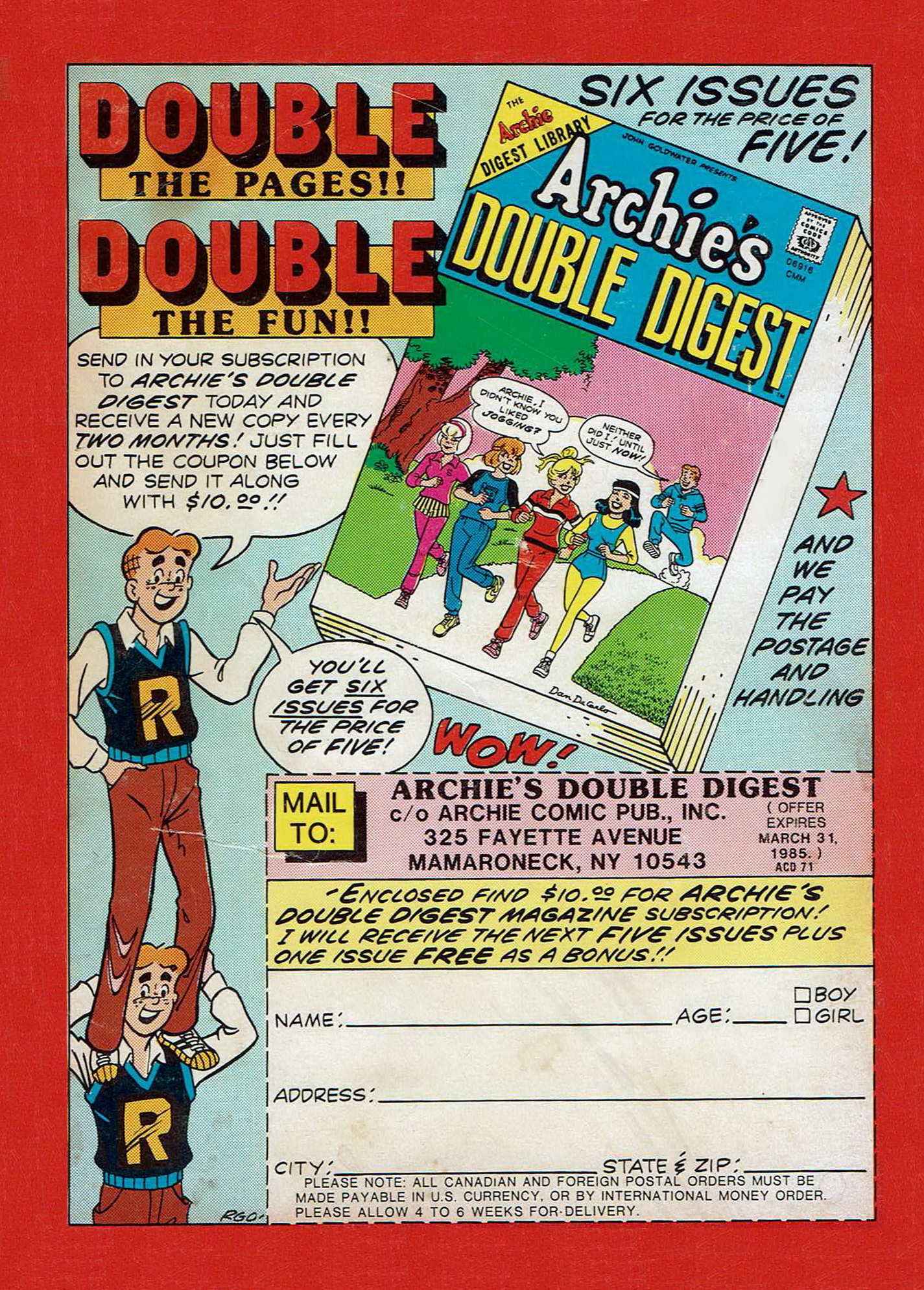 Read online Archie Digest Magazine comic -  Issue #71 - 132