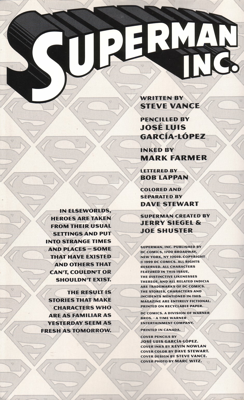 Read online Superman Inc. comic -  Issue # Full - 2