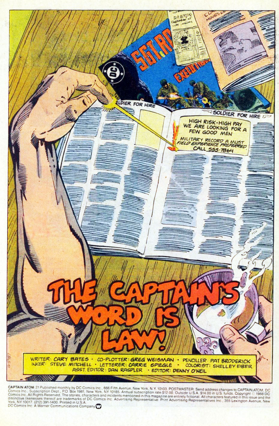 Read online Captain Atom (1987) comic -  Issue #21 - 2