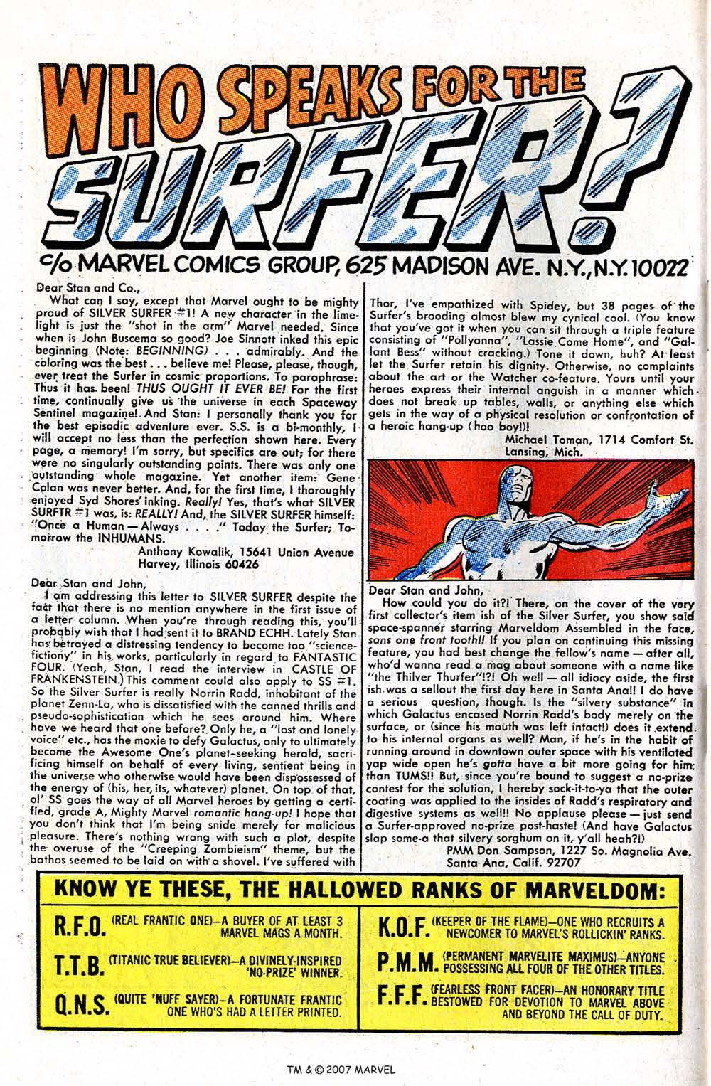 Read online Silver Surfer (1968) comic -  Issue #3 - 64