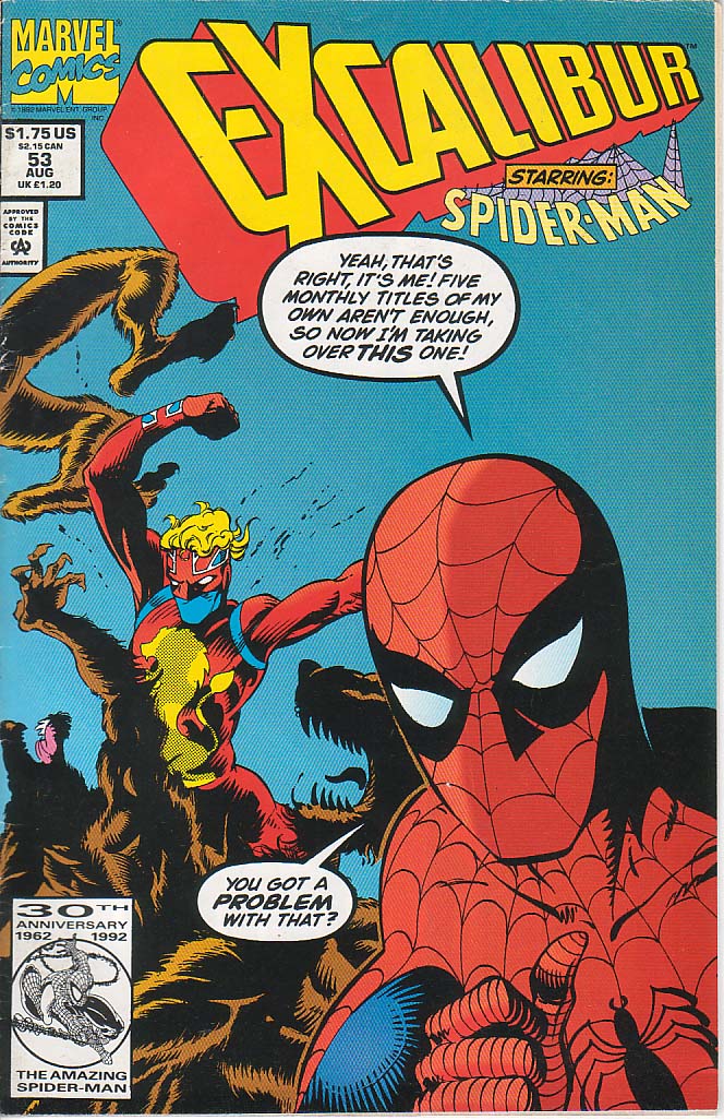 Read online Excalibur (1988) comic -  Issue #53 - 1