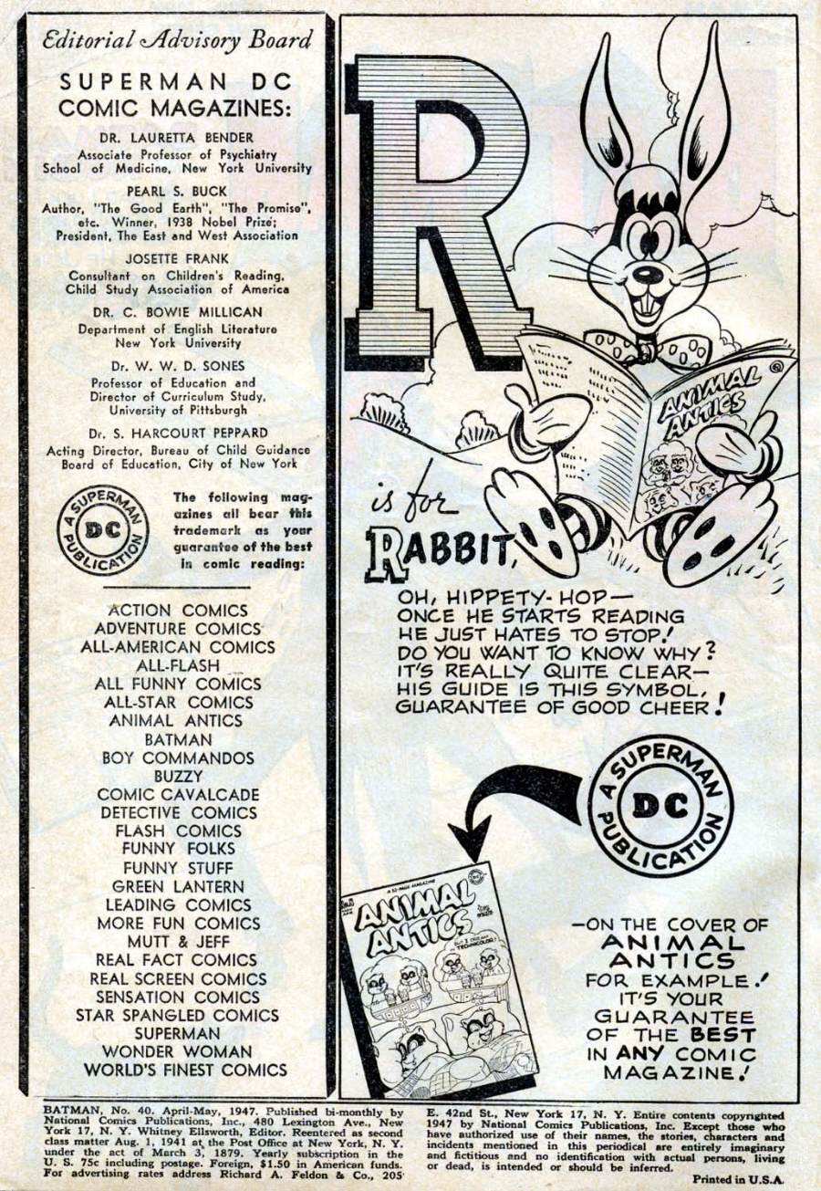 Read online Batman (1940) comic -  Issue #40 - 2
