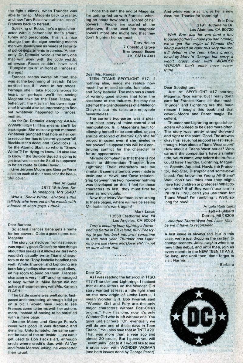 Read online Teen Titans Spotlight comic -  Issue #21 - 25